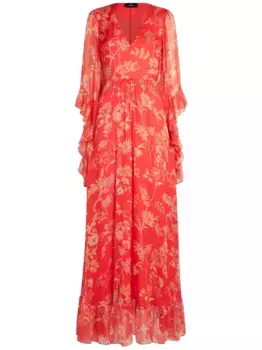 Платье с цветочным принтом ETRO, красный