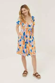 Платье с цветочным принтом FatFace Aideen Stencil Fat Face, оранжевый