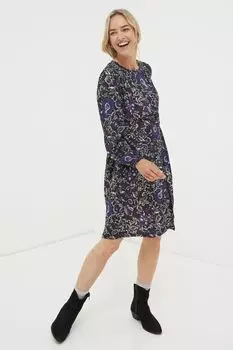 Платье с цветочным принтом FatFace Annie Inspirit Fat Face, черный