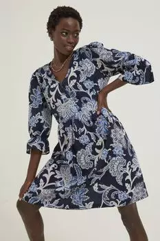 Платье с цветочным принтом FatFace Maddox Palace Fat Face, синий