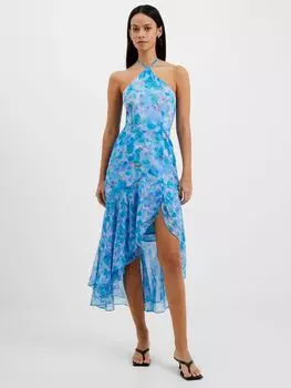 Платье с цветочным принтом French Connection Gretha, синее