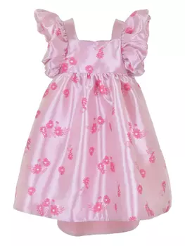 Платье с цветочным принтом Hucklebones London, розовый