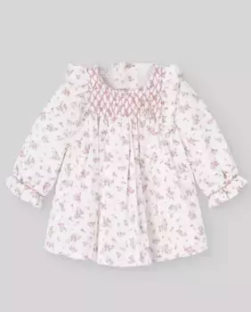 Платье с цветочным принтом и сотами для девочки Dama PAZ Rodrguez, розовый