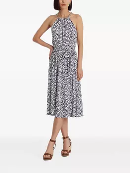 Платье с цветочным принтом Lauren Ralph Lauren, синий