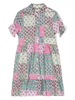 Платье с цветочным принтом MC2 Saint Barth Kids, розовый