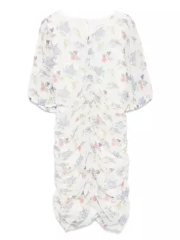 Платье с цветочным принтом Miss Grant Kids, белый