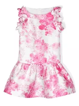 Платье с цветочным принтом Monnalisa, розовый