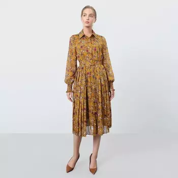 Платье с цветочным принтом S&J Weekends, оранжевый