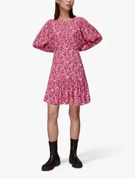 Платье с цветочным принтом Whistles Samantha Heath, розовый/мульти