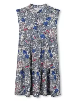 Платье с цветочным принтом Zadig & Voltaire Kids, синий