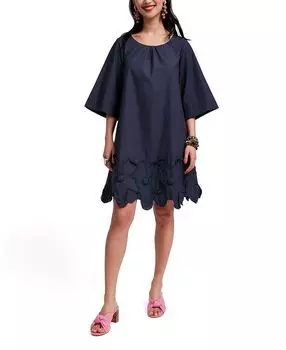 Платье с цветочным принтом Zennia и асимметричным подолом Frances Valentine, синий