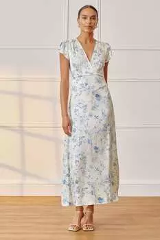 Платье с цветочным узором Albaray, бежевый