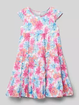 Платье с цветочным узором Happy Girls, фуксия