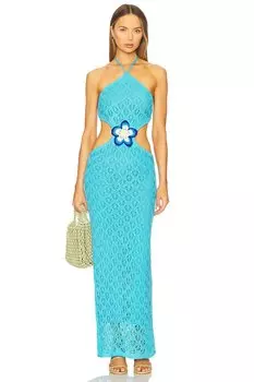 Платье с цветочным узором Lucinda Capittana, turquoise