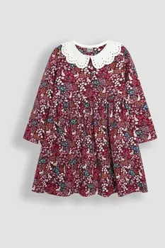 Платье с цветочным воротником шторой Jojo Maman Bb, розовый