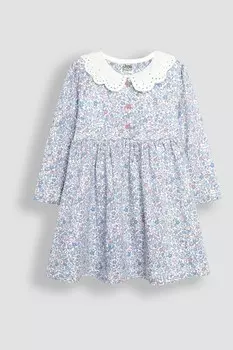 Платье с цветочным воротником шторой Jojo Maman Bb, розовый