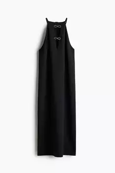 Платье с декоративными бантами H&M, черный