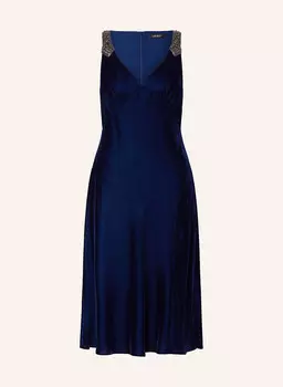 Платье с декоративными бусинами LAUREN RALPH LAUREN, темно-синий