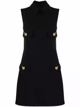 Платье с декоративными пуговицами Moschino, черный