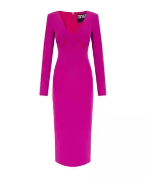 Платье с декоративными вырезами Versace Jeans Couture, фиолетовый