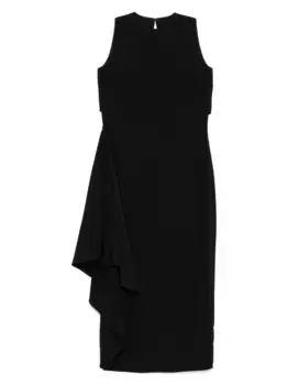 Платье с декорированным вырезом Amsale, черный
