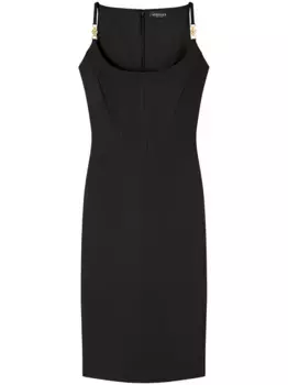 Платье с декором Medusa VERSACE, черный