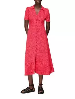 Платье с диагональным принтом Rowan Whistles, розовый