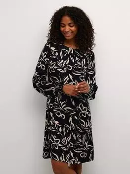 Платье с длинным рукавом forrest KAFFE, цвет Black/Sand