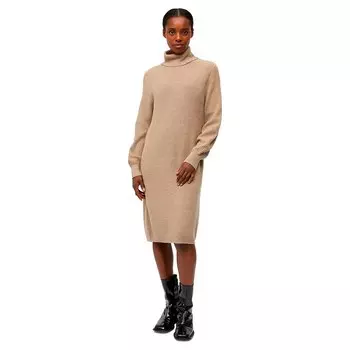 Платье с длинным рукавом Object Malena, коричневый