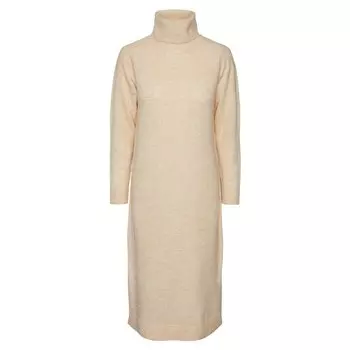 Платье с длинным рукавом Pieces Juliana, бежевый