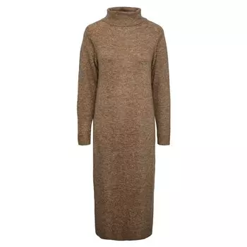 Платье с длинным рукавом Pieces Juliana, коричневый