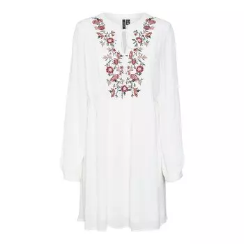 Платье с длинным рукавом Vero Moda Mina Emb, белый