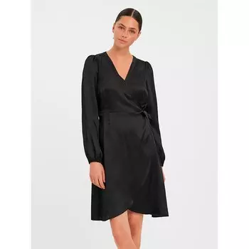 Платье с длинным рукавом Vero Moda Sabi Wrap, черный