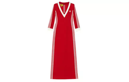 Платье с длинными рукавами Adidas Originals X ADIDAS женское красное Gucci