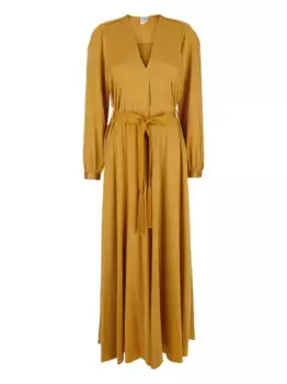 Платье с длинными рукавами и кисточками Forte Forte, желтый