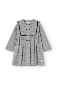 Платье с длинными рукавами и клетчатым узором Charanga, серый