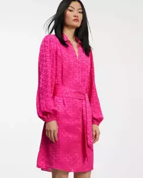 Платье с длинными рукавами и логотипом Lola Casademunt, цвет Fucsia