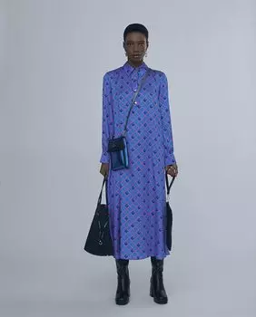 Платье с длинными рукавами и логотипом Lola Casademunt, мультиколор