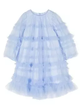 Платье с длинными рукавами и оборками jnby by JNBY, синий