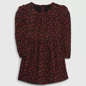 Платье с длинными рукавами из вельвета Gap, черный