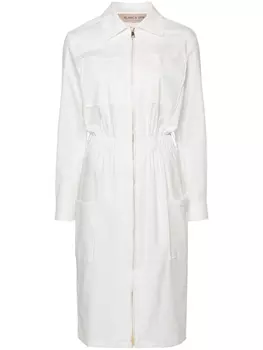 Платье с длинными рукавами на молнии Blanca Vita, белый