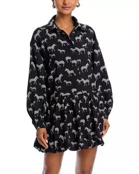 Платье с длинными рукавами Zebra AQUA, черный