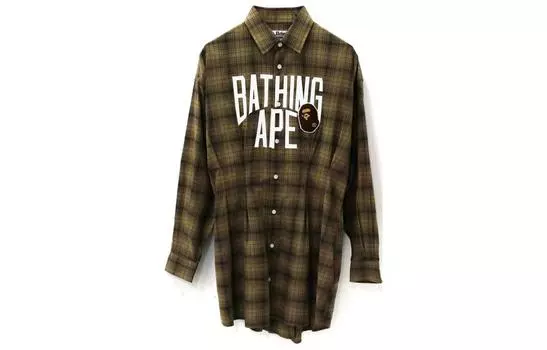 Платье с длинными рукавами женское A BATHING APE, бежево-желтый