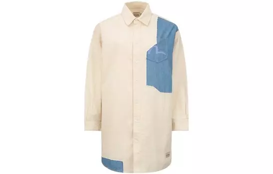 Платье с длинными рукавами женское белое Evisu