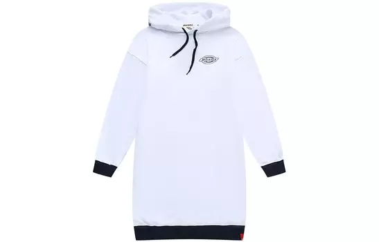 Платье с длинными рукавами женское белое Dickies