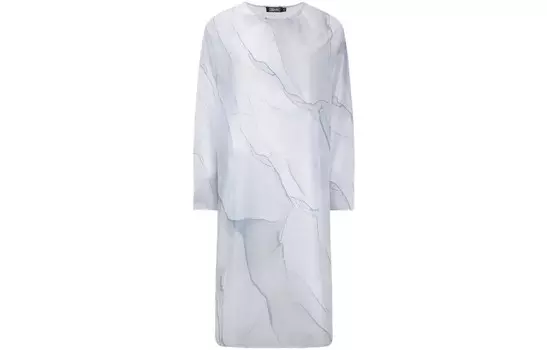 Платье с длинными рукавами женское белое Evisu