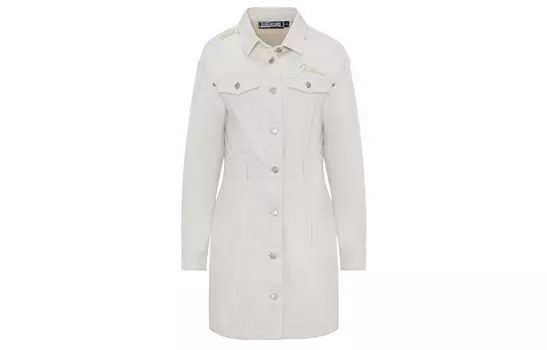 Платье с длинными рукавами женское белое Evisu