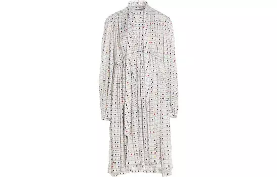 Платье с длинными рукавами женское белое Balenciaga