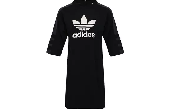 Платье с длинными рукавами женское черное Adidas Originals