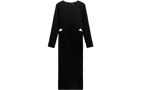 Платье с длинными рукавами женское черное Zara